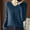 Navy, variant on absuyy Sweaters for Women V-neck Long Sleeve Casual Solid Color Knitted Winter Warm Sweaters for Women Khaki Size L