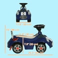 thumbnail image 3 of Qaba Baby Push Car with Music, Horn, Light, Dark Blue, 3 of 10