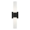 thumbnail image 4 of Livex Lighting Aero 2-Light Twist Lock Metal ADA Vanity Sconce in Black, 4 of 15