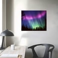 thumbnail image 3 of ONETECH Purple Aurora Borealis Wall Art Aurora Wall Decor Aurora Borealis Canvas Aurora Borealis Canvas Prin Canvas Painting Posters And Prints Wall Art Pictures for Living Room Bedroom Decor, 3 of 4