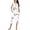 White Floral, variant on Women's Pajama Sets 2 Piece Summer Sleepwear Ladies Pjs Short Sleeve Capri Pant With Pockets