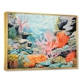 thumbnail image 2 of Designart "The Kingdom Of Coral And Anemones IV" Coastal Coral Under Water Floater Framed Wall Art Prints, 2 of 5