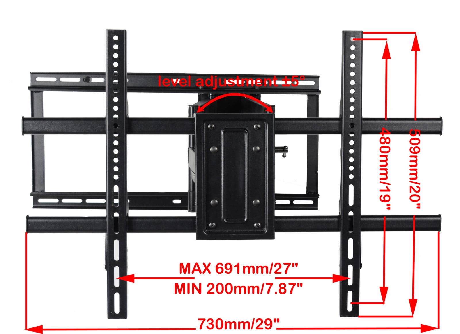 VideoSecu Heavy Duty Full Motion TV Wall Mount Articulating Bracket for VIZIO 50 55 60 65 70 75 80 Inch LED LCD Plasma HDTV D65-E0 E65-E0 E65-E1 M65-E0 P65-E1 E70-E3 M70-E3 M75-E1 P75-E1 E80-E3 BN5