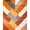 Orange Multi, Pattern 2, variant on ODIKA 8'x10' Washable Area Rug Durable, Non-Slip Herringbone Zigzag Stripe Rhythm Shaggy Patterned Interlocking for Living Room, Under Sectional, Family