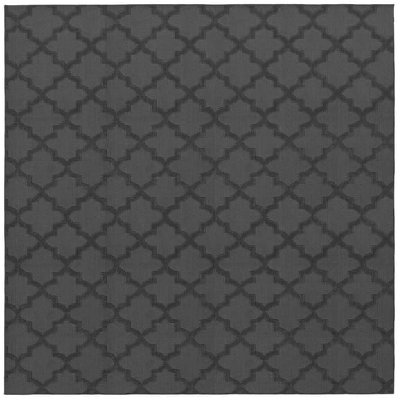 Garland Rug Quatro Polypropylene Cinder Gray Indoor Area Rug, 12' x 12'