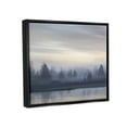 thumbnail image 4 of Stupell Industries Grey Woodland Lake Landscape Painting Black Floater Framed Canvas Art Print Wall Art, 21 x 17, 4 of 10
