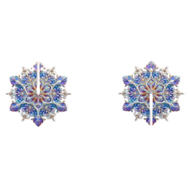 Christmas 2D Flat Acrylic Snowflake Christmas Tree Star Assembly Decoration
