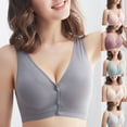 thumbnail image 2 of Fusipu Vest Bra Padded Thin Solid Color Front Closure Women Bra for Daily Wear, 2 of 8
