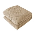 thumbnail image 2 of AuroraX Floral Bed Blanket Twin/Twin-Xl Size Cute Soft Brushed Microfiber Throw Blankets Cozy Breathable Warm Lightweight Tufted Blankets for Bedroom Dorm Sofa All-Season,Khaki, 2 of 6