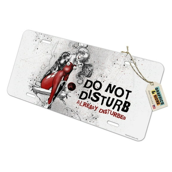 Harley Quinn Already Disturbed Novelty Metal Vanity Tag License Plate
