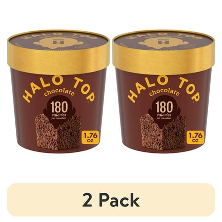(2 pack) Halo Top Single Serving Chocolate Light Cake Mix, 1.76 oz.