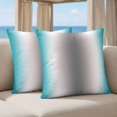 thumbnail image 5 of 16x16 Pillow Covers Set of 2, Turquoise Grey Square Throw Pillow Covers for Couch/Sofa/Living Room, Gray Farmhouse Modern Rustic Decorative Soft Pillowcases for Couch Throw Pillows with Hidden Zipper, 5 of 9