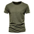 thumbnail image 6 of Hawaii Men‘s Casual Short Sleeve T-shirt 100% Cotton 9 Colors Summer Sports Clothing Top S-5XL High Quality Solid Color T-shirt, 6 of 7