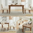 thumbnail image 5 of Hassch 2PCS Upholstered Fur Dining Chairs in Ivory, Modern Armless Chairs with Padded Seat and Rubber Wood Legs, Ideal for Kitchen, Dining Room, or Living Room, 5 of 10