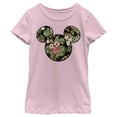 thumbnail image 4 of Disney Characters Floral Mickey Girl's Solid Crew Tee, Light Pink, Large, 4 of 4