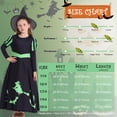 thumbnail image 3 of Benylion Girls Black Witch Dress for Kids Long Sleeve Cosplay Halloween Costume Outfit with Pointed Hat for 4-5 Years, 3 of 6