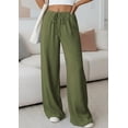 thumbnail image 3 of PRETTYGARDEN Womens Palazzo Pants Summer Fashion High Waisted Wide Leg Drawstring Flowy Beach Trousers with Pockets, 3 of 10