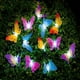 thumbnail image 4 of Guirnalda de luces LED solares multicolor con mariposas, impermeable, iluminación exterior, para jardín, patio o césped, iluminación decorativa para fiestas [Clase energética A+], 4 of 5