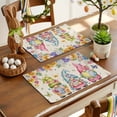 thumbnail image 4 of Spring Gnomes Easter Placemats Set of 12, Flowers Butterflies Table Mats Washable Heat-Insulation Non-Slip Place Mats for Kitchen Dinner Table Indoor Outdoor Decor,13x19 Inch Linen, 4 of 9