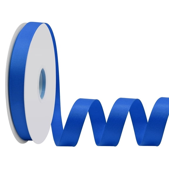 5/8 Inch Grosgrain Ribbon - 50 Yards Craft Ribbon for Gift Wrapping, Wedding Decor, Hair Bows & DIY Projects Royal Blue