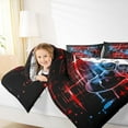 thumbnail image 5 of Homewish Red Blue Gamepad Full Size Comforter Sets, Neon Gradient Game Console Bedding Comforter Set, Cartoon Theme Reversible Bedding Sets, Microfiber Bedroom Decor, 3pcs, 5 of 9