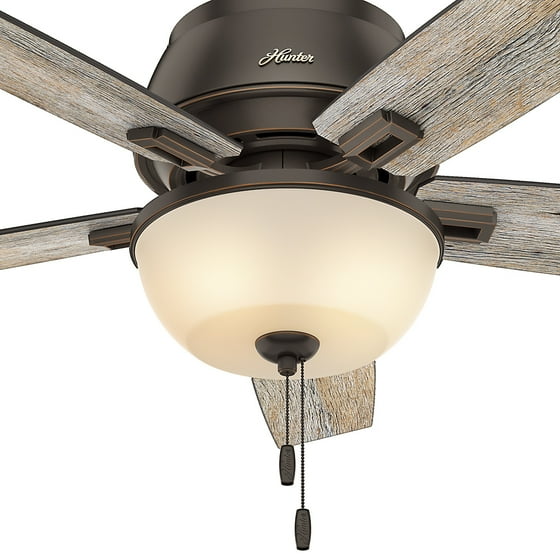 Hunter 52 Donegan Low Profile Fresh White Ceiling Fan With Light Hunter 52 Donegan Low Profile Fresh White Ceiling Fan With Light Com