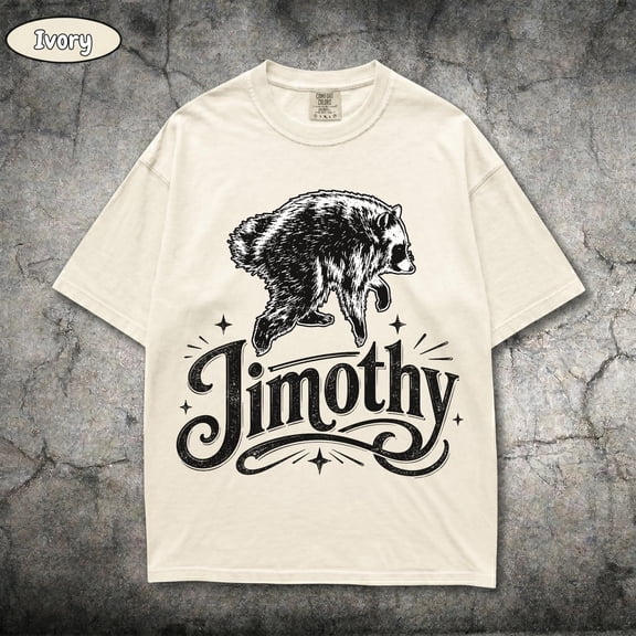 Jimothy Heavyweight Shirt, Team Jimothy Raccoon Tee, Funny Trash Panda Graphic, Viral Wildlife Lover Gift, Retro Animal Tee