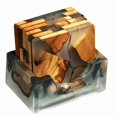 thumbnail image 1 of Juego de Posavasos de Madera con Resina Epoxi - Posavasos Modernos con Soporte para Bebidas, Incluye 6 Posavasos y Soporte, 1 of 5