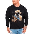 thumbnail image 4 of Howdy Funny Cowboy Raccoon Sweatshirt for Women Men & Kids Western Animal Crewneck Pullover Black Sweatshirt Adult X-Large, 4 of 7
