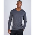 thumbnail image 2 of Real Essentials 4 Pack: Men's Dry Fit Long Sleeve V-Neck Active T-Shirt - Athletic Outdoor UPF 50+ (Available in Big & Tall), 2 of 6