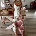 thumbnail image 1 of SMihono Robe Maxi Bohème d'Été pour Femmes Grande Taille Mode d'Été Imprimée Col en V Sans Manches Bretelles Robe Pull Robe de Plage, 1 of 4