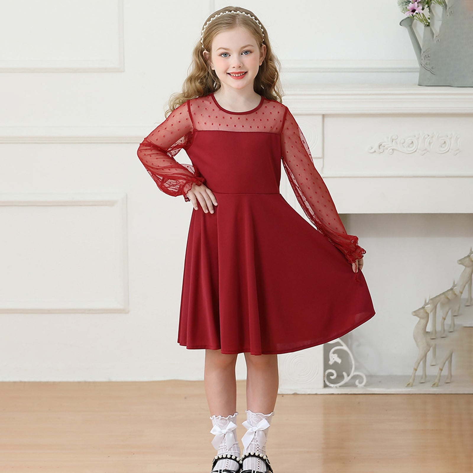 sachin and babi light blue dress Kid Girl Dress Long Sleeve Tiered Swing A-Line Summer Dress for Girls Red  Dress Girls Casual Dress for Girls