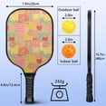 thumbnail image 4 of Pickleball Paddles Set,Pioneer Flower Floral Print Pattern Fiberglass Surface Pickleball Racket Set with 2 Indoor Outdoor Pickleball Balls and Pickleball Bag,Pickle-ball Equipment, 4 of 6