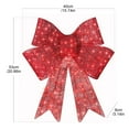 thumbnail image 3 of Décoration de Nœud de Noël Pré-Éclairée 21*15.7 Pouces, Grande Décoration de Jardin de Noël Extérieure/intérieure à LED, Pliable pour Rangement, Décoration de Nœud de Noël, 3 of 7