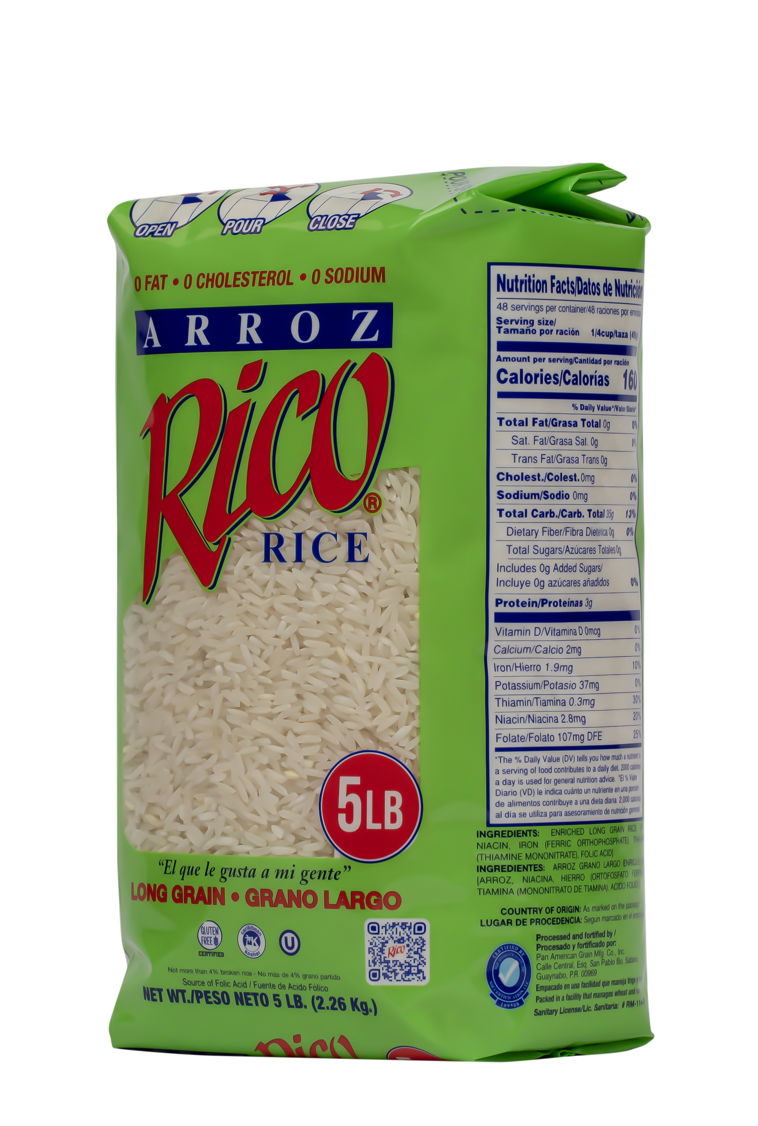 Rico Long Grain Rice 5 lb Gluten Free Made in Puerto Rico - image 2 of 8