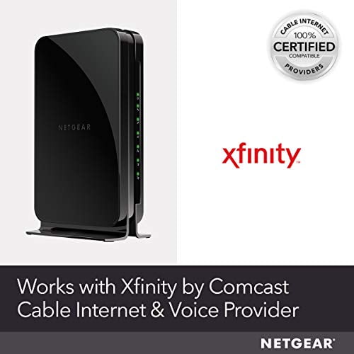 Netgear Cable Modem With Voice Cm500v For Xfinity By Comcast Internet Voice Supports Cable Plans Up To 300 Mbps 2 Phone Lines Docsis 3 0 Black 16x4 W Netgear Cable Modem With Voice Cm500v For Xfinity By Comcast Internet Voice Supports Cable Plans Up To 300 Mbps 2 Phone Lines Docsis 3 0 Black 16x4 W