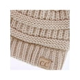 thumbnail image 3 of C.C Kids' One Size (2-5) Fuzzy Lined Solid Cable Knit Winter Beanie, 3 of 4