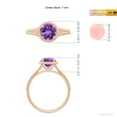 thumbnail image 6 of ANGARA Natural 1.15 Ct. Amethyst Solitaire Ring in 14K Rose Gold for Women (Ring Size: 3), 6 of 10