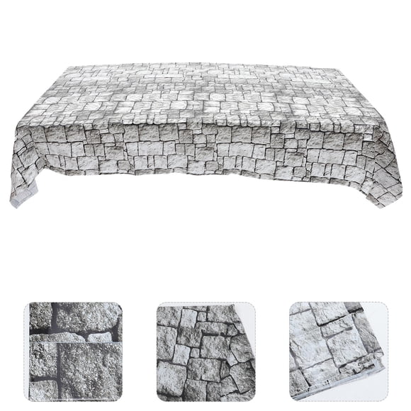 HINTRMENT 4Set Western Tablecloth Protective Multi Color for Friends Medieval Party Events