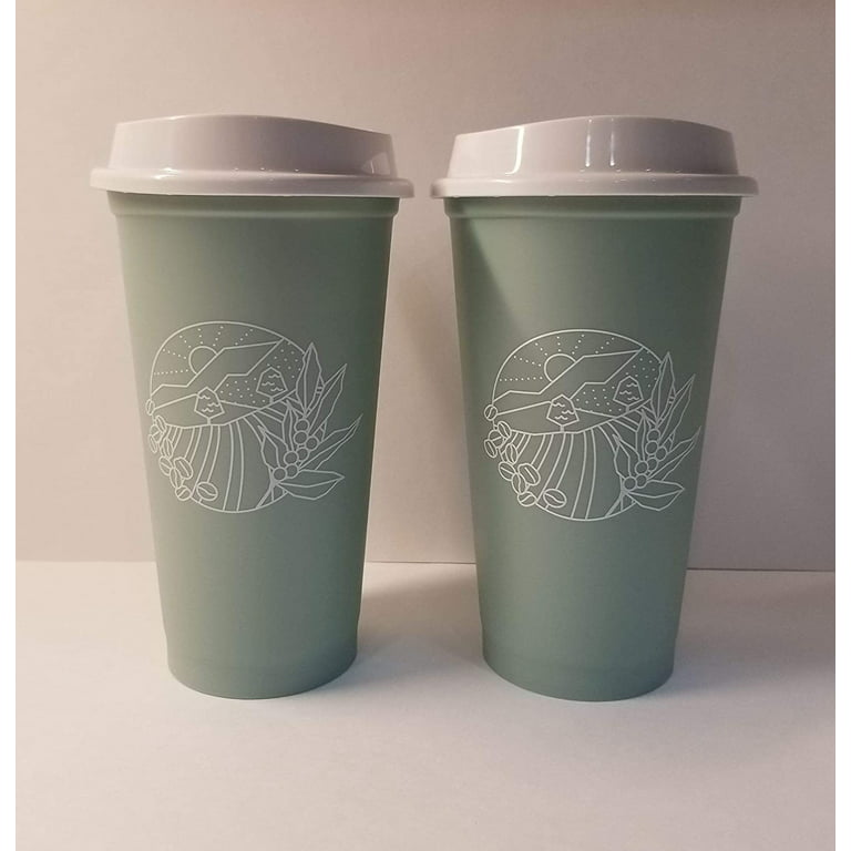 2021 Starbucks Earth Day 16 oz. Reusable Hot Cup – 2 Pack Bundle