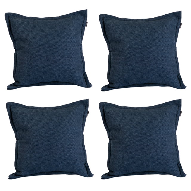 Cojin Decorativo Cuadrado DICASA Set de 4 Azul