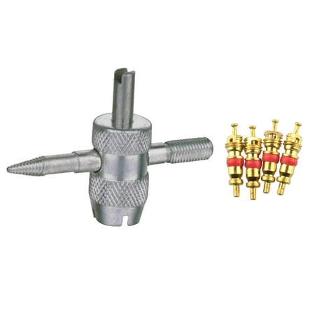 

Tire Stem Core Remover Repairer 4 in Motorcycle Truck Tyre Tool Valve Replacement Car