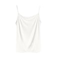 thumbnail image 2 of QUINDOS Tank Tops for Women under $5 Basic Summer White Round Neck Vest Thin Solid Sleeveless Bottom Shirt Slim Fitting And Slimming Tops Camisoles for Women Plus Size, 2 of 3
