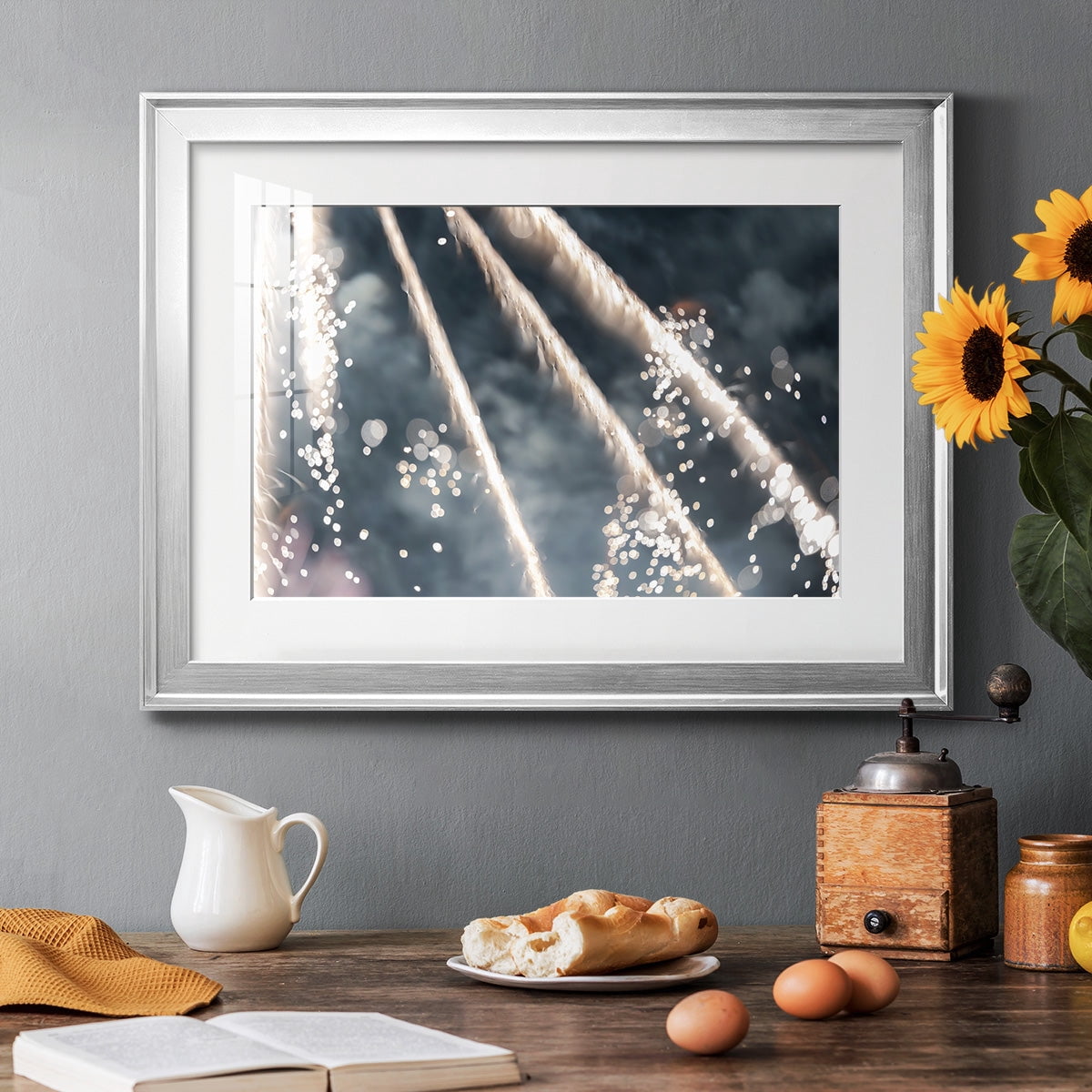 Celestial Glimmer Premium Framed Print - Ready to Hang