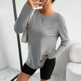 thumbnail image 6 of SUNBS 2 Piece Lounge Set for Women Oversized Long Sleeve T Shirt Matching Cotton Biker Shorts Fall Winter Clothing, Sizes S-3XL, 6 of 8