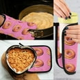 thumbnail image 5 of Yayeee Oven Mitts and Pot Holder Set of 2 Heat Resistant Kitchen Gloves Baking Hot Pad, Pink Doughnuts, 5 of 5