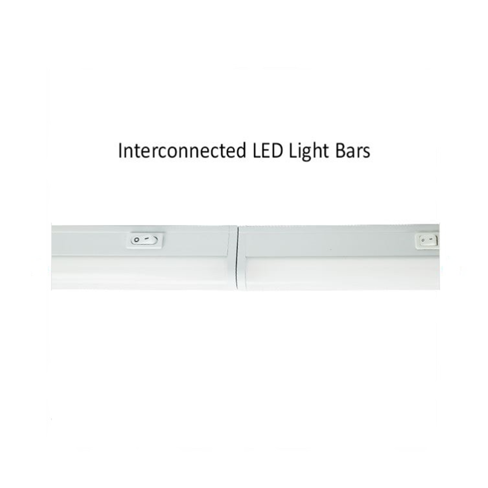 F8816-30-1-Sunset Lighting-16 Inch 7W LED Under Cabinet   White Finish with Opal Glass