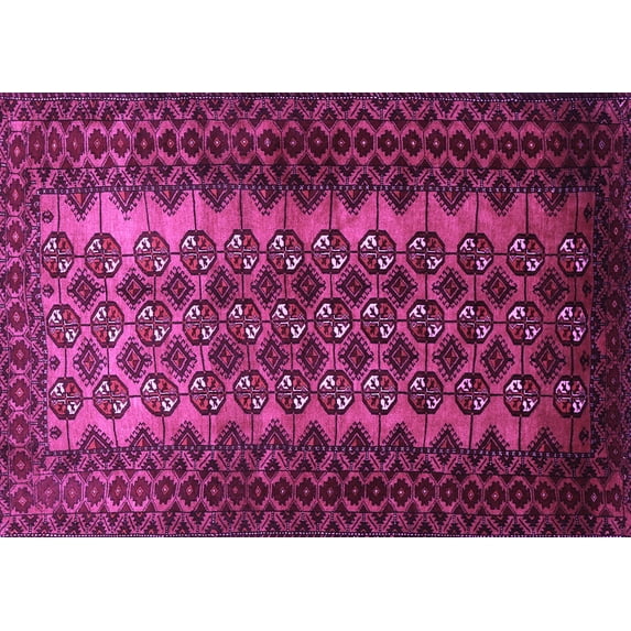 Ahgly Company Indoor Rectangle Southwestern Purple Country Area Rugs, 8' x 10'