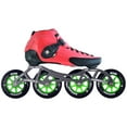 thumbnail image 1 of Atom Luigino Strut 4 Wheels Indoor Inline Skate Package (Boom Indoor 100mm Firm, 12 (11 Men's), Pink, ABEC 7), 1 of 2