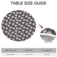 thumbnail image 6 of Gray Daisy Flower Pattern Round Fitted Tablecloth with Elastic Edge,Dining Table Cover Waterproof,Outdoor Round Tablecloth for Camping,Dining,Indoor and Outdoor, 6 of 7